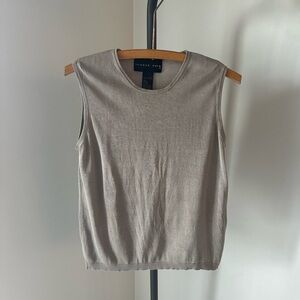 August Silk Gray Ribbed Sleeveless Muscle Tee